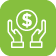hands with money icon